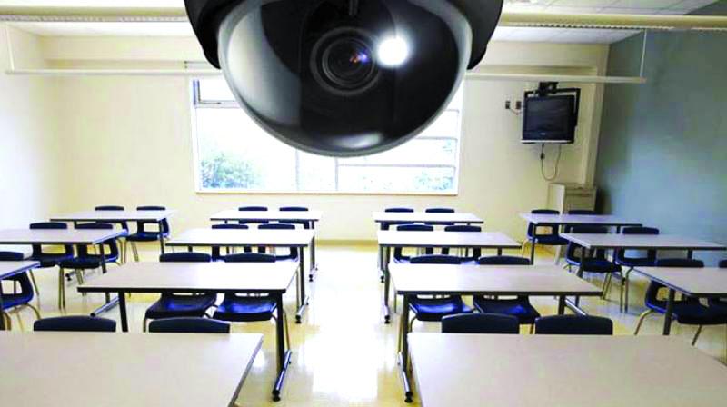 Safe bright preschool classroom